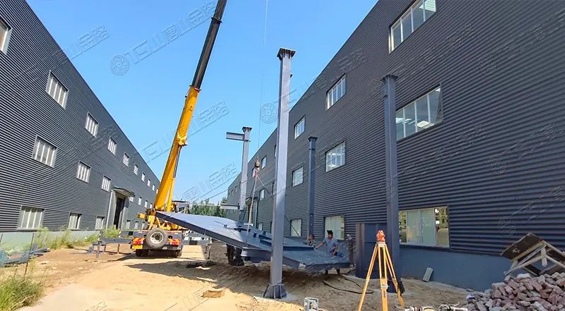 唐山金路廠區(qū)打造小型制砂樓，供客戶帶料試機(jī)