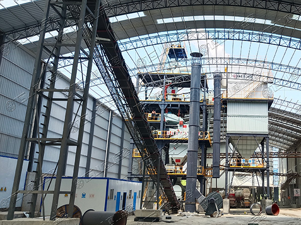 石粉料不用水洗砂，上套干法制砂樓